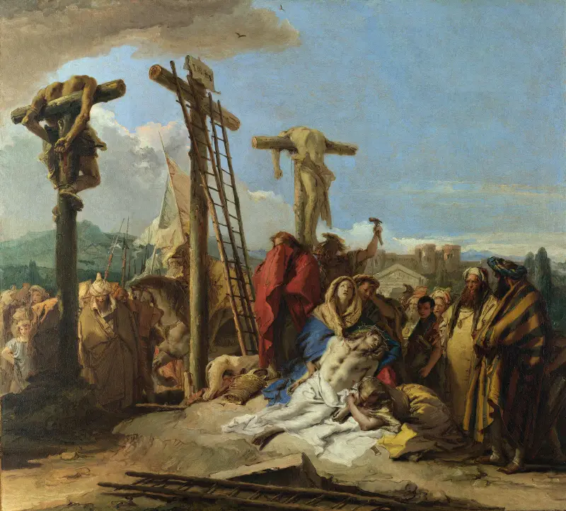 Die Beweinung am Fuße des Kreuzes von Giovanni Domenico Tiepolo