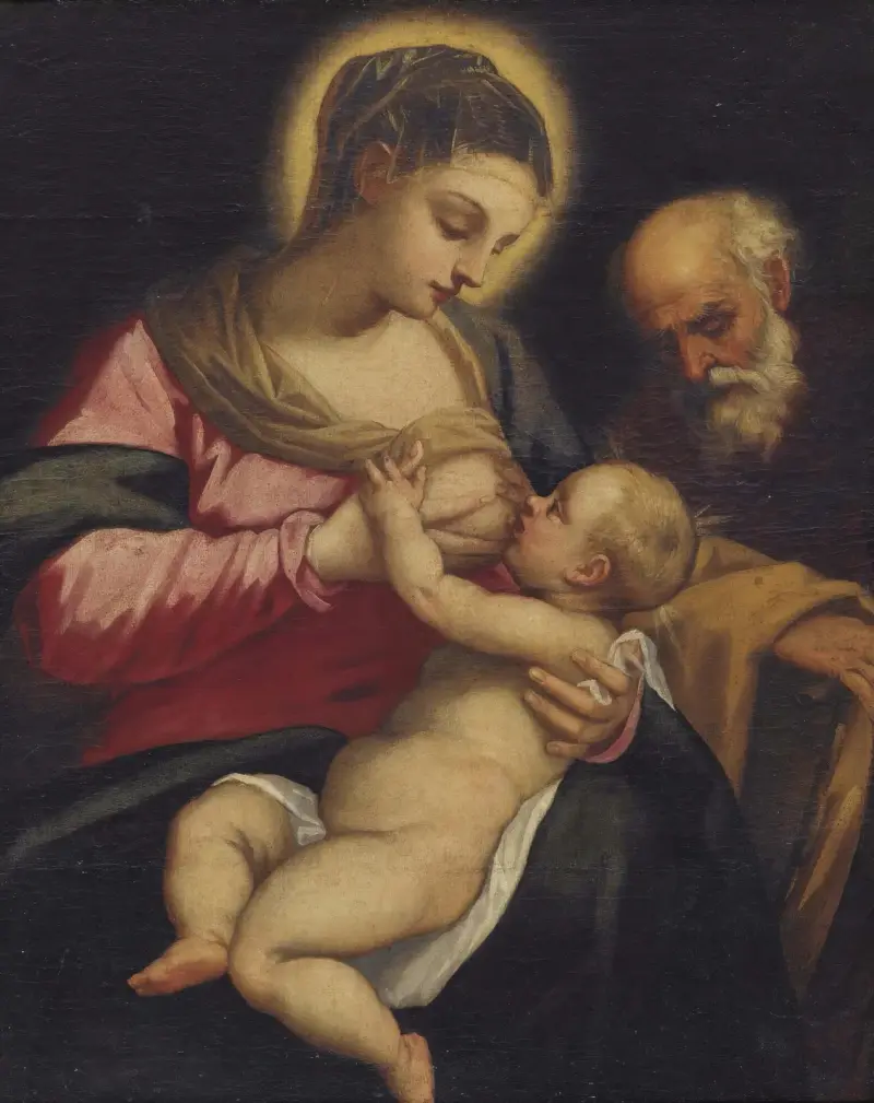 Den heliga familjen av Domenico Tintoretto