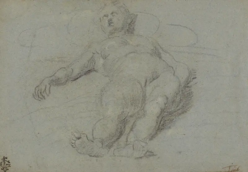 Liggande kvinnlig nakenakt, tidig av Domenico Tintoretto