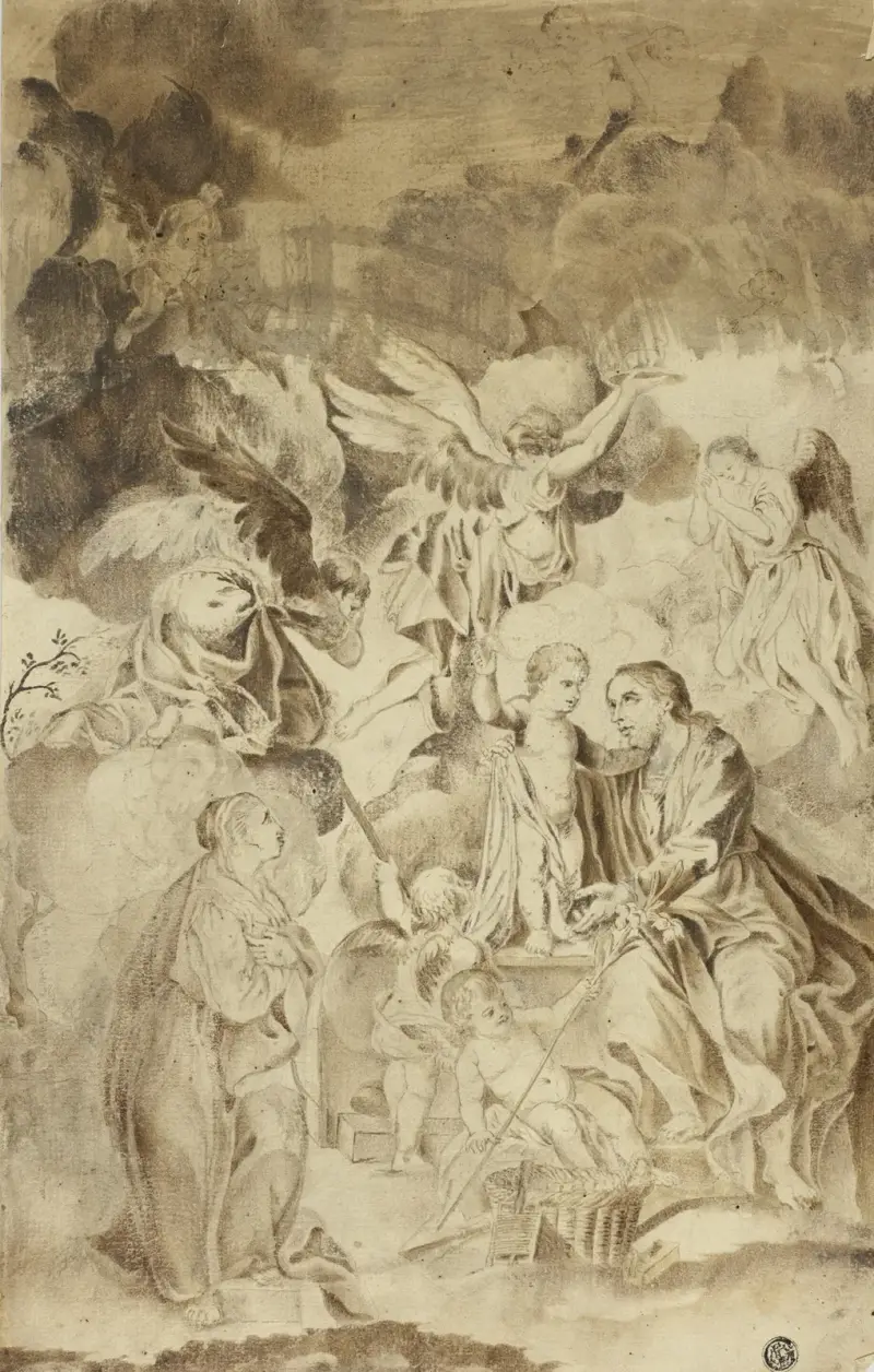 Syn av Kristusbarnet och Josef av El Greco (Domenikos Theotokopoulos)
