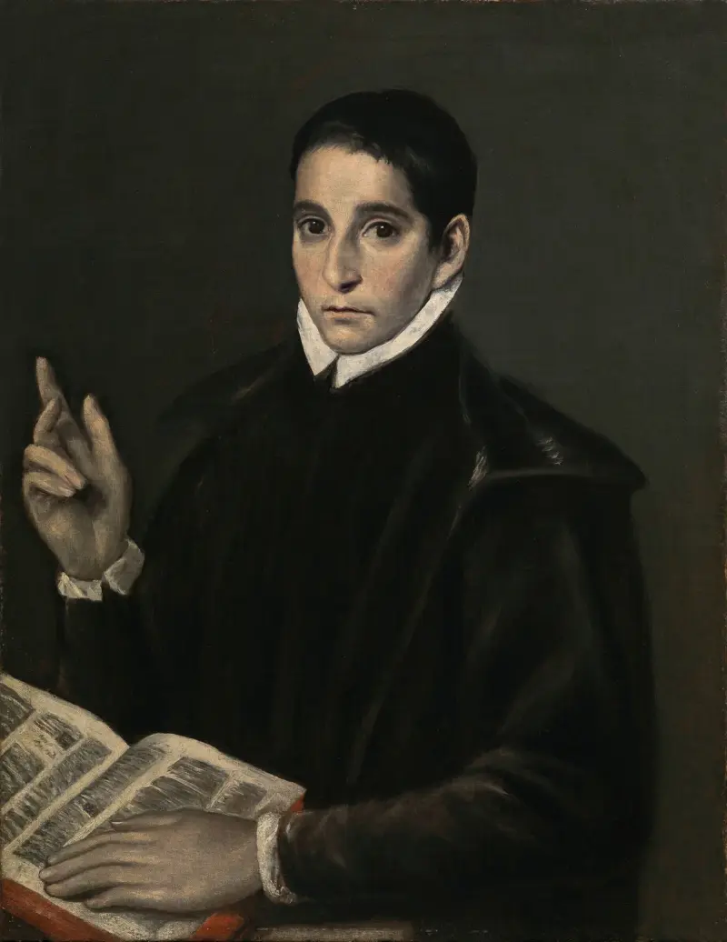 Porträtt av en ung man, traditionellt identifierad som helige Aloysius (Luigi) Gonzaga av El Greco (Domenikos Theotokopoulos)