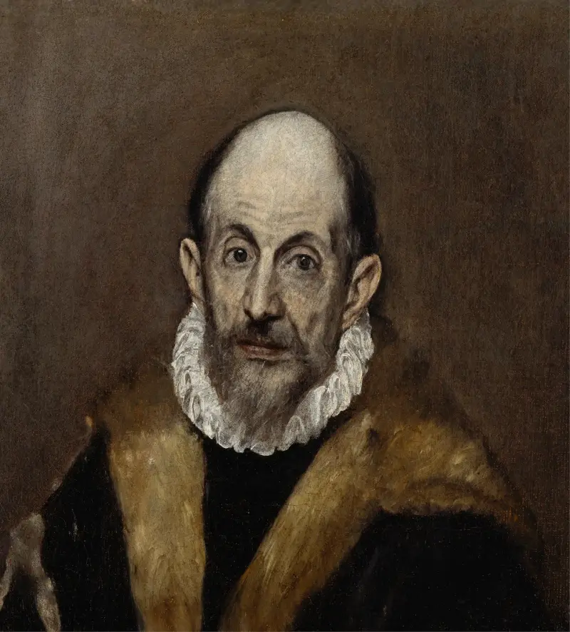 Porträtt av en gammal man av El Greco (Domenikos Theotokopoulos)
