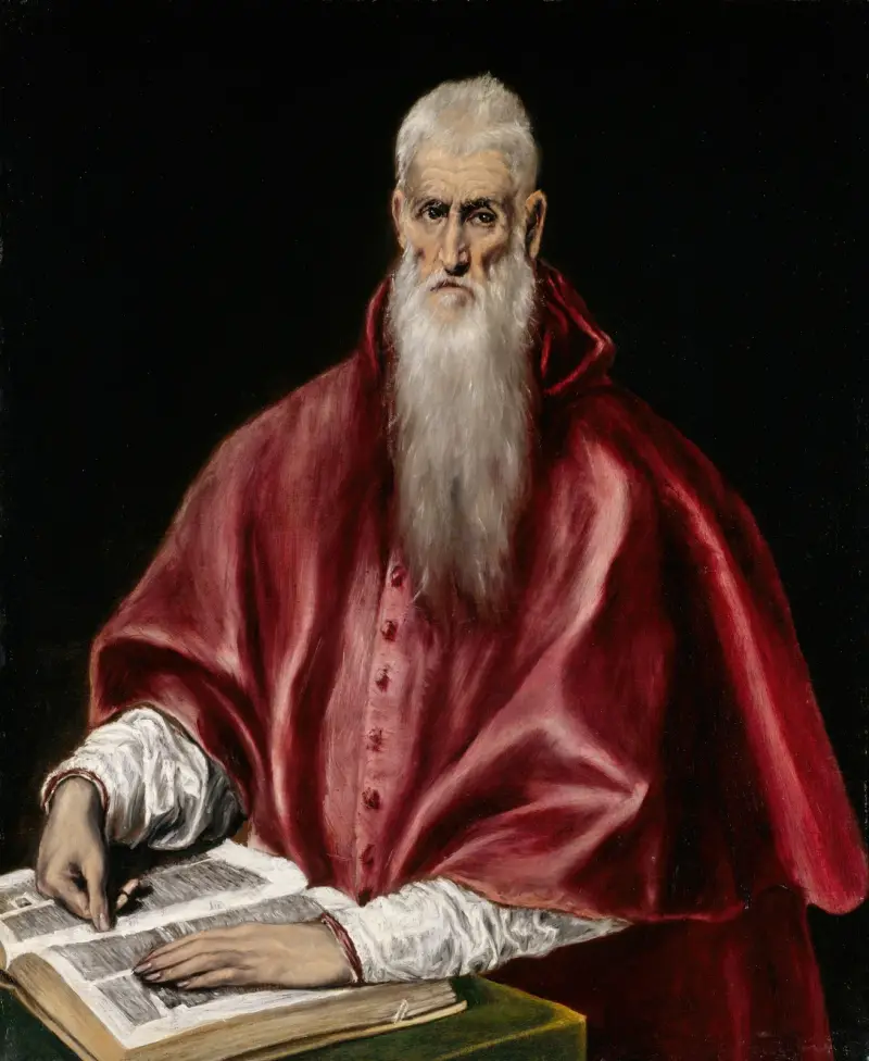 Sankt Hieronymus som lärd av El Greco (Domenikos Theotokopoulos)