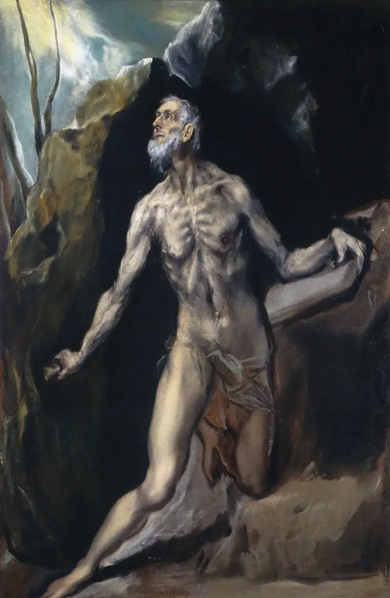 Saint Jerome av El Greco (Domenikos Theotokopoulos)