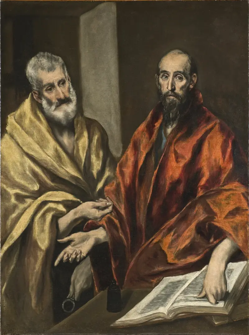 Sankt Petrus och Sankt Paulus av El Greco (Domenikos Theotokopoulos)