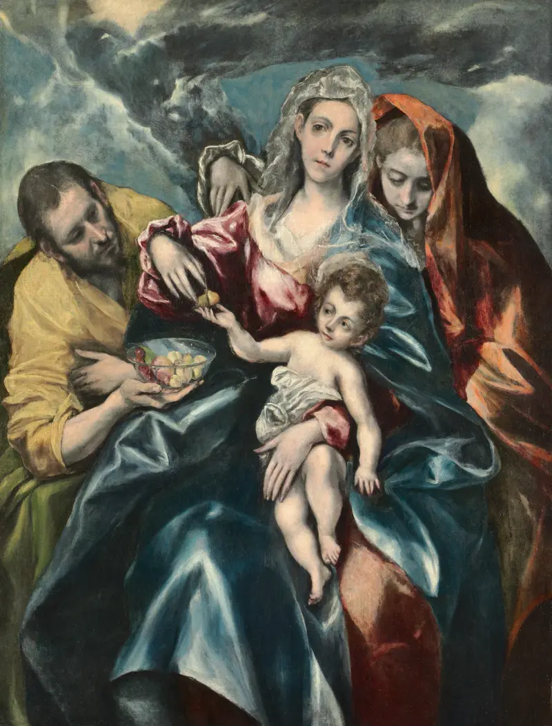 Den heliga familjen med Maria Magdalena av El Greco (Domenikos Theotokopoulos)