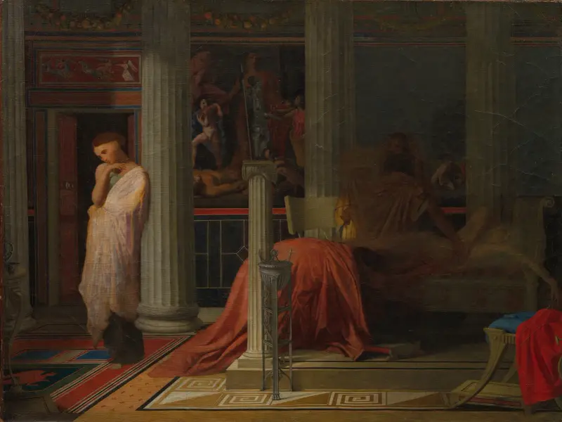 Antiochus and Stratonice, 1838 av Jean Auguste Dominique Ingres