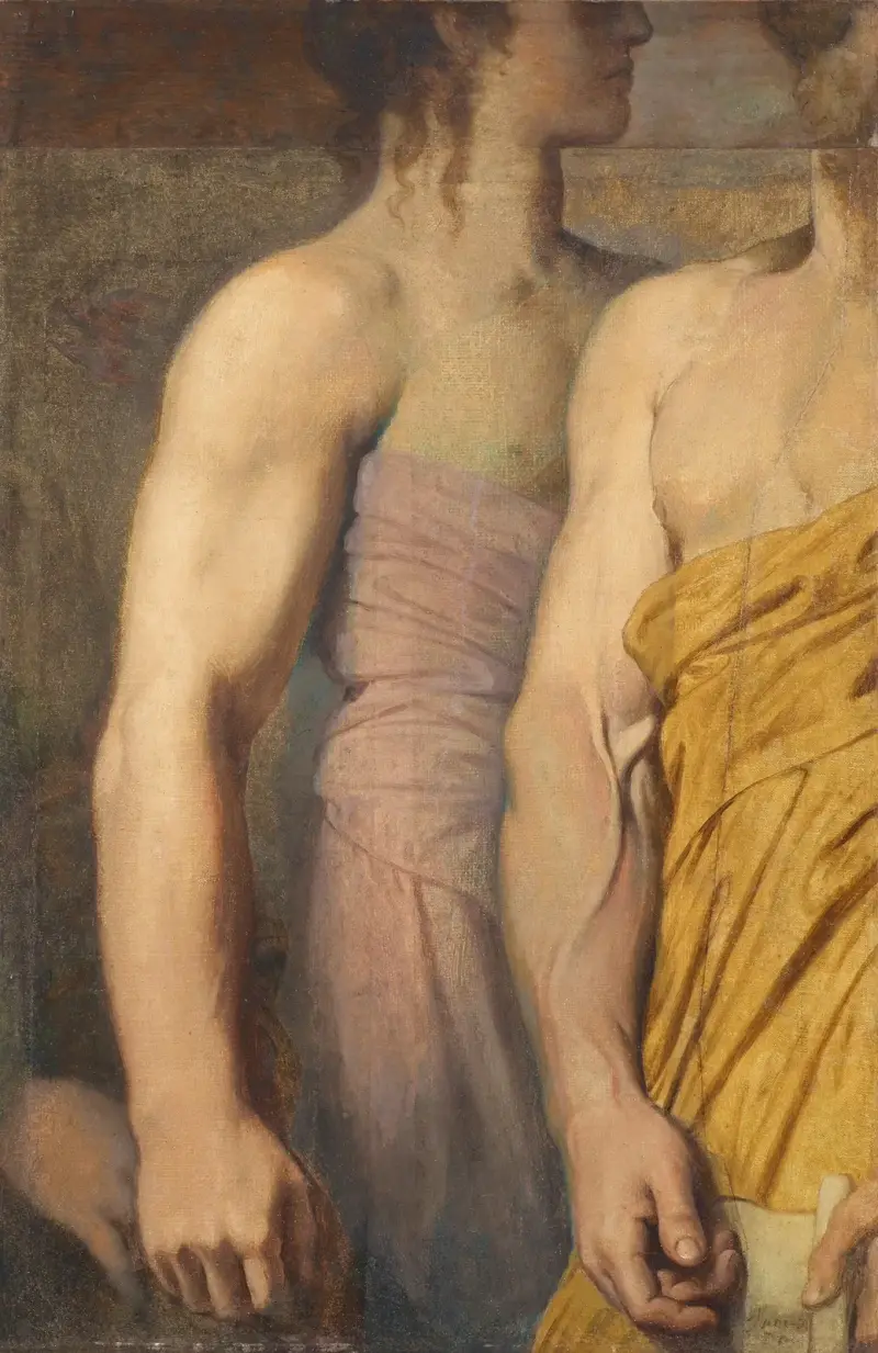 Zwei Armstudien für Apelles in der 'Apotheose des Homer' von Jean Auguste Dominique Ingres
