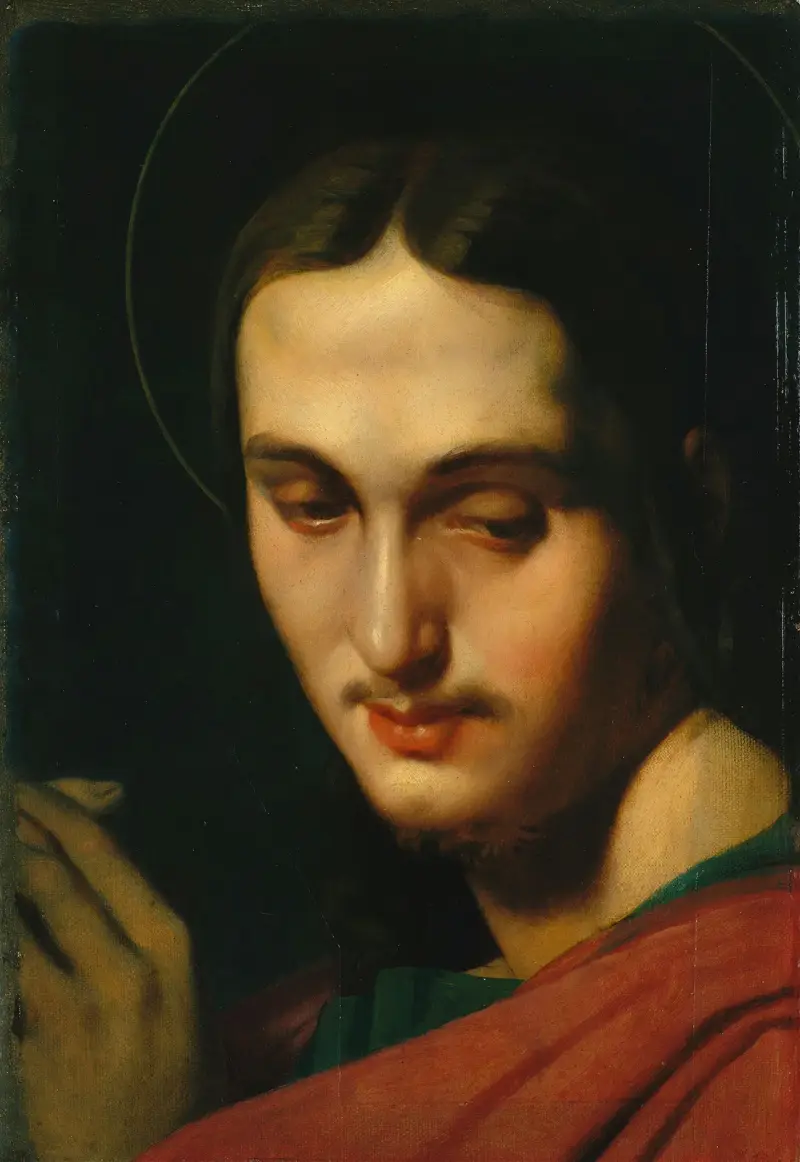 Haupt des heiligen Johannes des Evangelisten von Jean Auguste Dominique Ingres