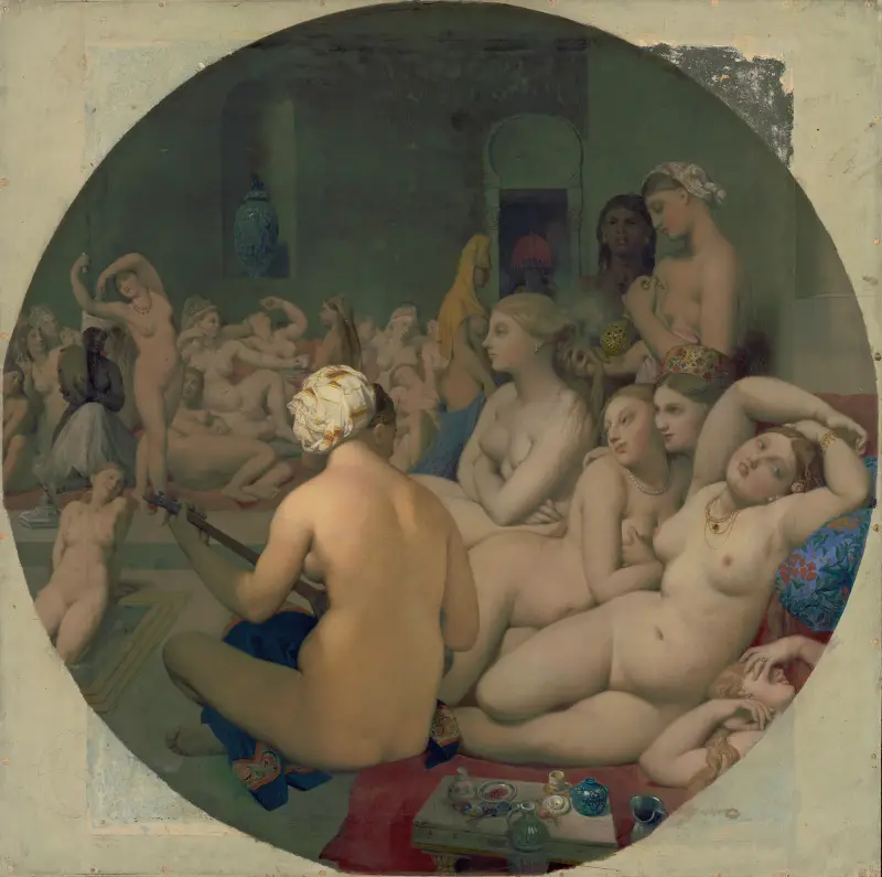 Le Bain Turc (The Turkish bath) av Jean Auguste Dominique Ingres