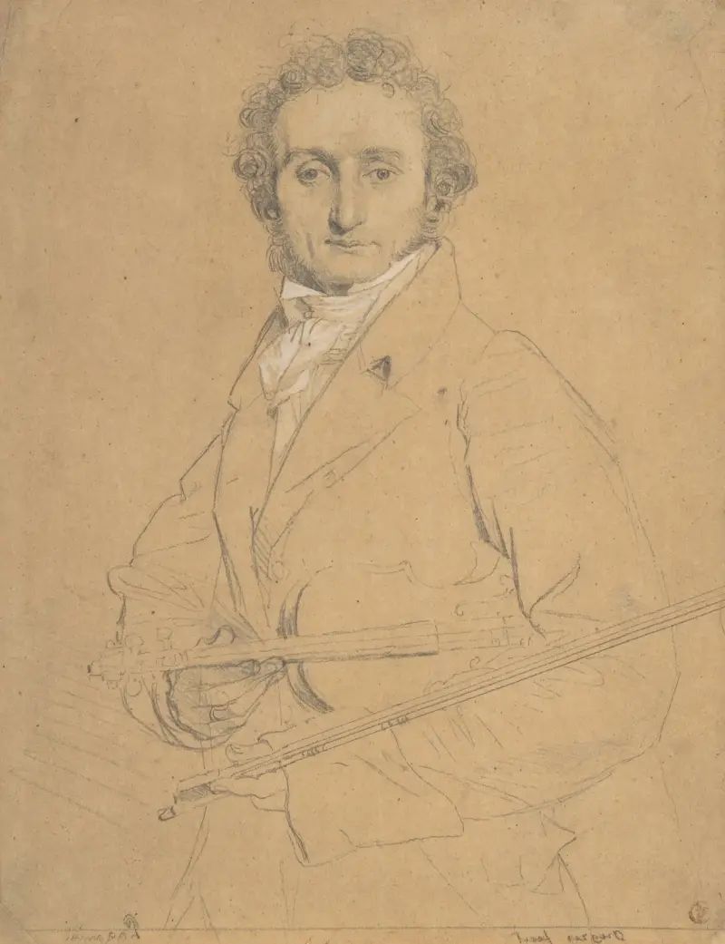 Niccolò Paganini (1784–1840) av Jean Auguste Dominique Ingres