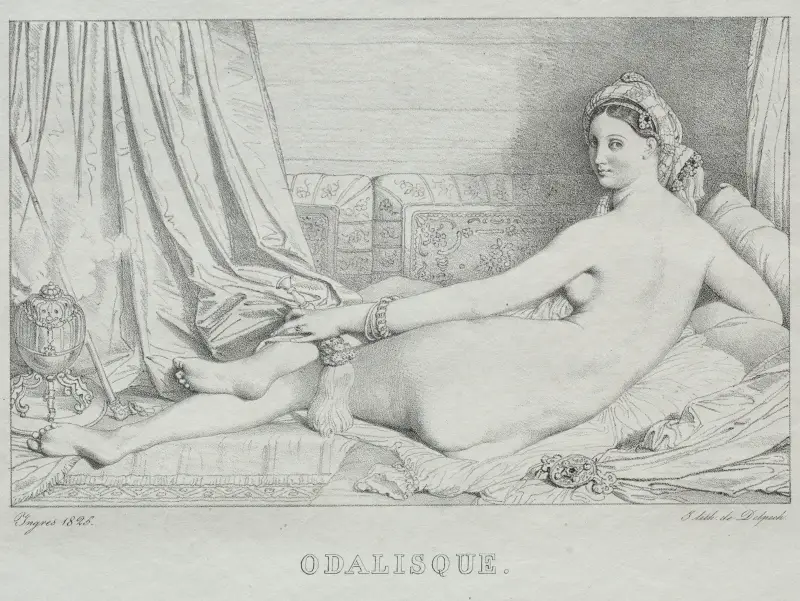 Odalisque av Jean Auguste Dominique Ingres