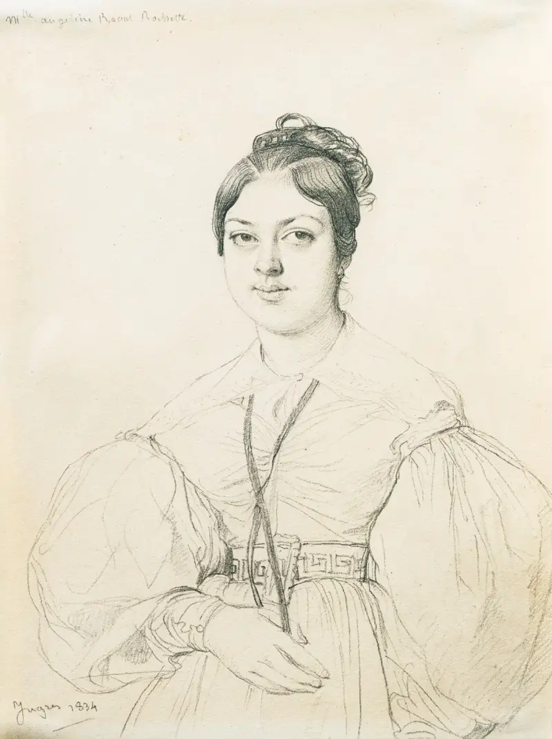 Porträtt av Angeline Raoul-Rochette av Jean Auguste Dominique Ingres