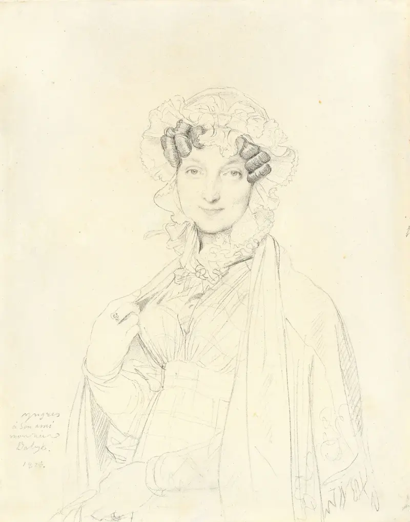 Porträtt av Madame Joseph Balze av Jean Auguste Dominique Ingres