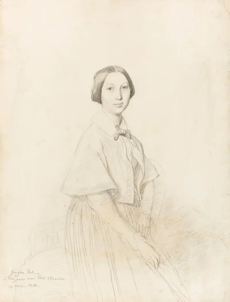 Porträtt av fru Paul Meurice av Jean Auguste Dominique Ingres