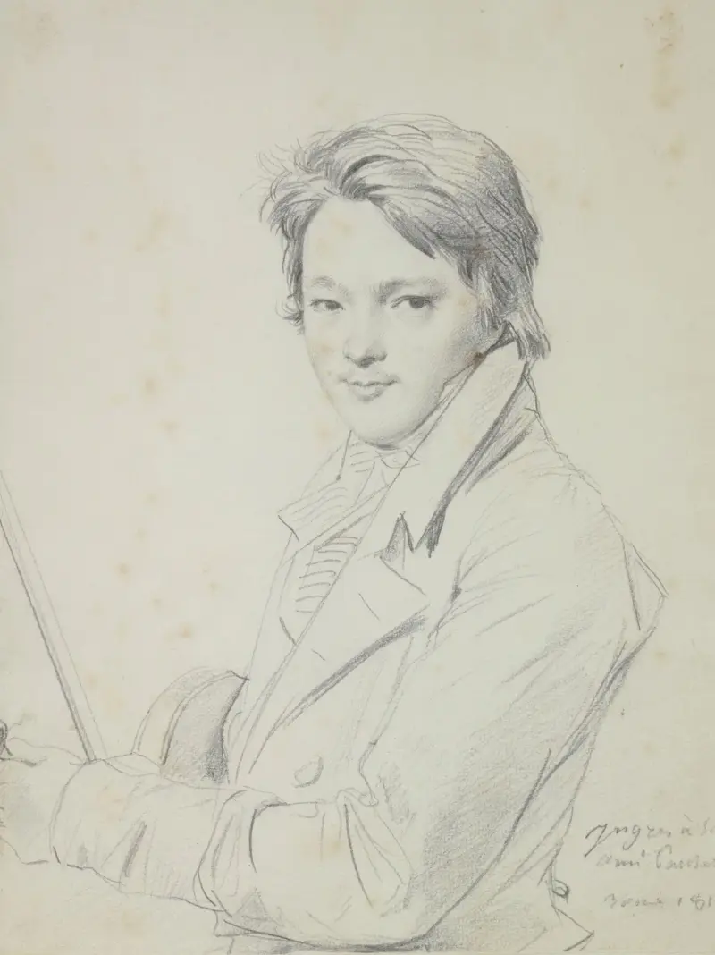 Porträtt av kompositören Auguste-Mathieu Panseron (1795–1859) av Jean Auguste Dominique Ingres