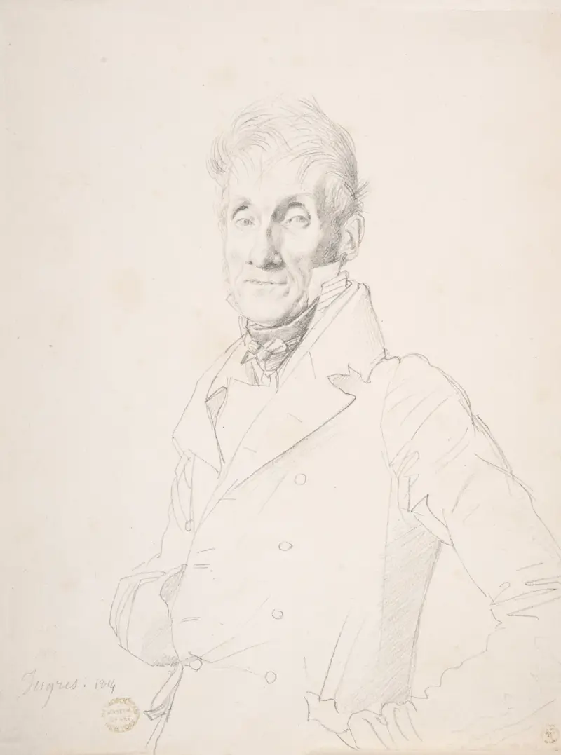 Porträtt av en man av Jean Auguste Dominique Ingres