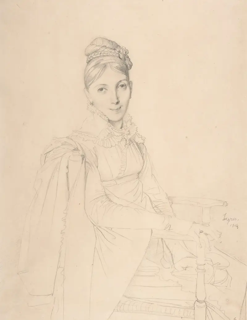 Porträt einer sitzenden Dame von Jean Auguste Dominique Ingres