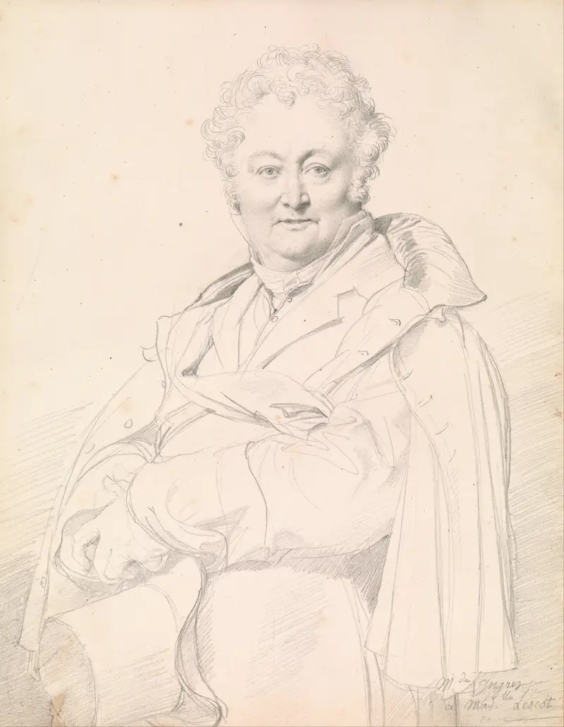 Porträtt av Guillaume Guillon-Lethière av Jean Auguste Dominique Ingres