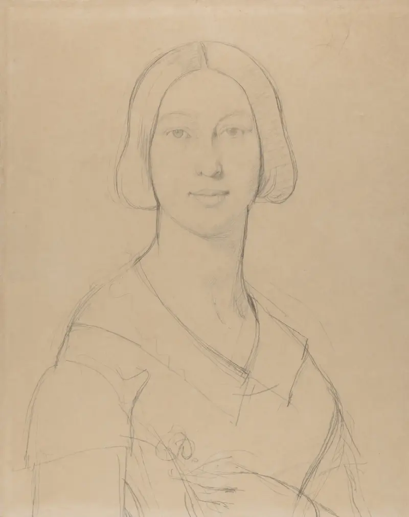 Porträtt av Madame Paul Meurice, född Palmyre Granger av Jean Auguste Dominique Ingres
