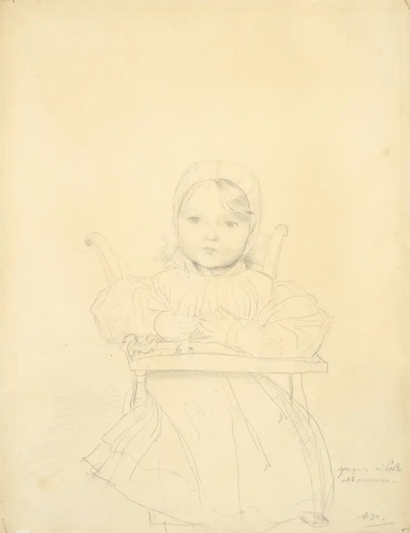 Porträt der Marie Marcotte im Alter von sechzehn Monaten von Jean Auguste Dominique Ingres