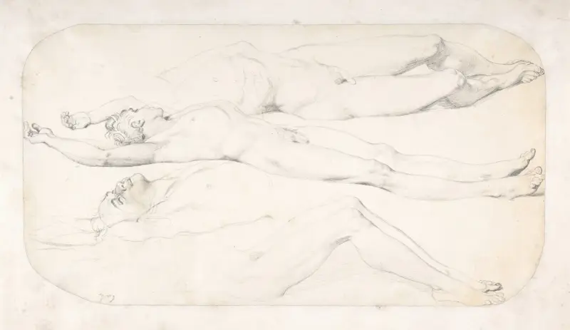 Studien zum Leichnam des Akron von Jean Auguste Dominique Ingres