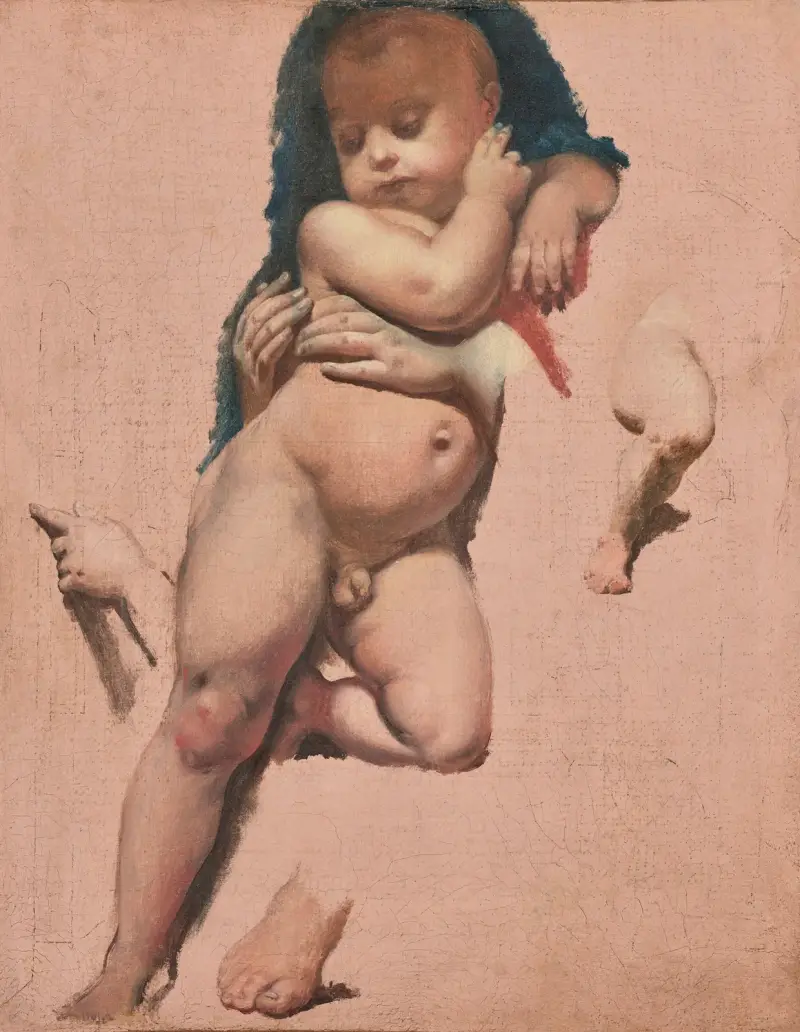 Studie zum Christuskind aus dem Gelübde Ludwigs XIII. in der Kathedrale von Montauban von Jean Auguste Dominique Ingres