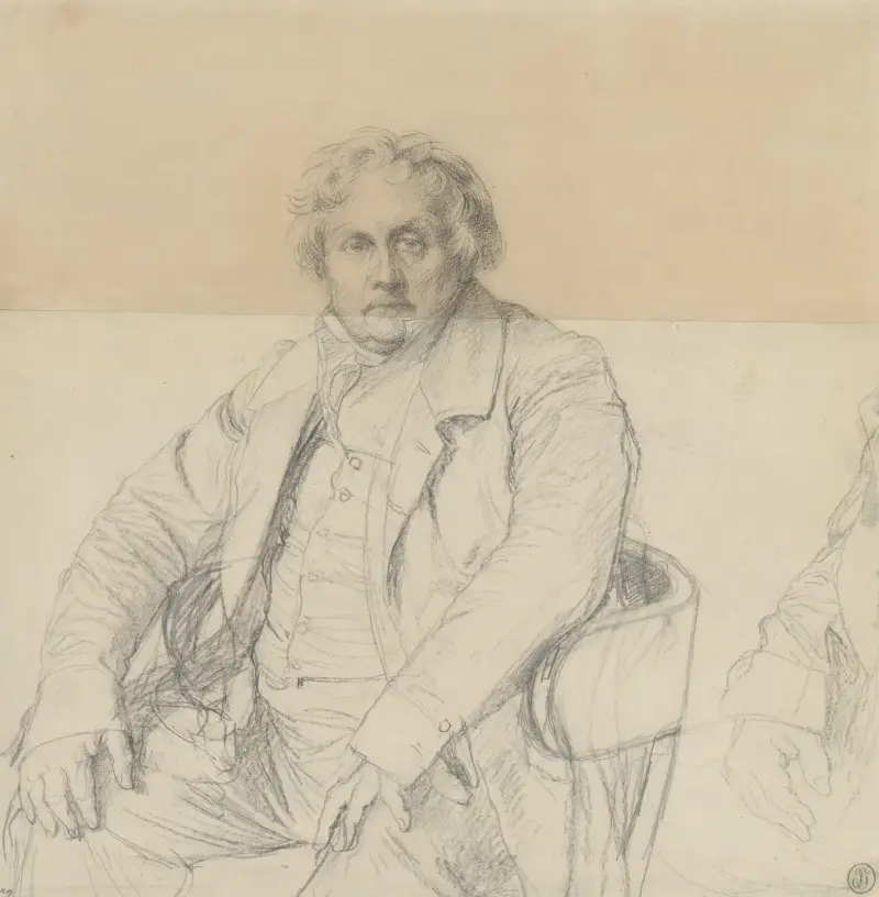 Studie till porträttet av Louis-François Bertin av Jean Auguste Dominique Ingres