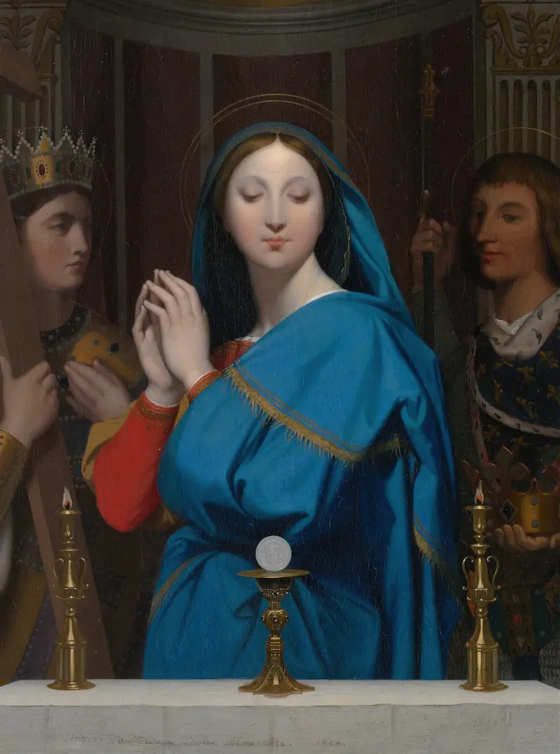 Jungfrun som tillber hostian av Jean Auguste Dominique Ingres
