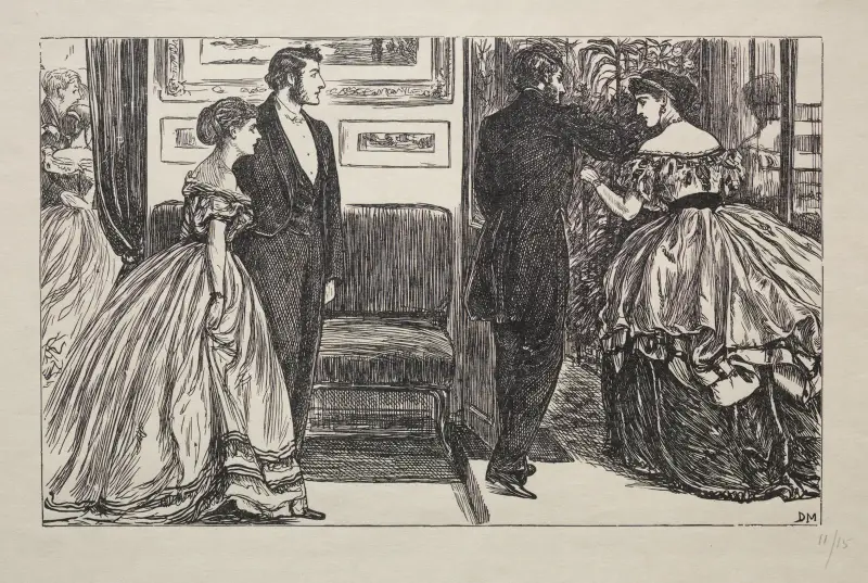 Ruter dam – hur hon vanns och förlorades, 1866 – nr 1 av George Du Maurier