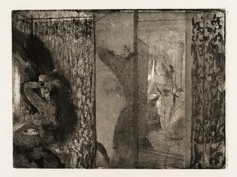 Actresses in their Dressing Rooms, 1879 – nr 2 av Edgar Degas