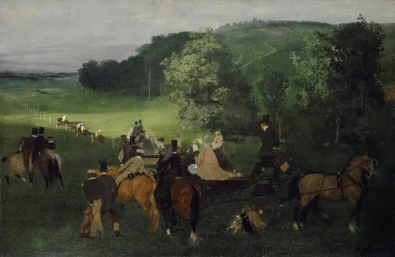 At the Racecourse (The Races) av Edgar Degas