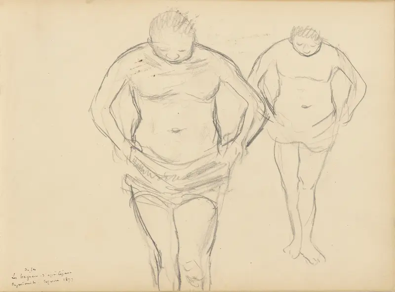 Kopior av Cézannes badande av Edgar Degas