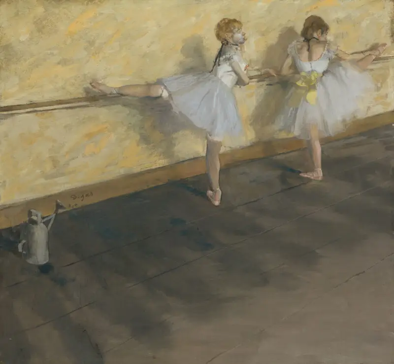 Dancers Practicing at the Barre av Edgar Degas