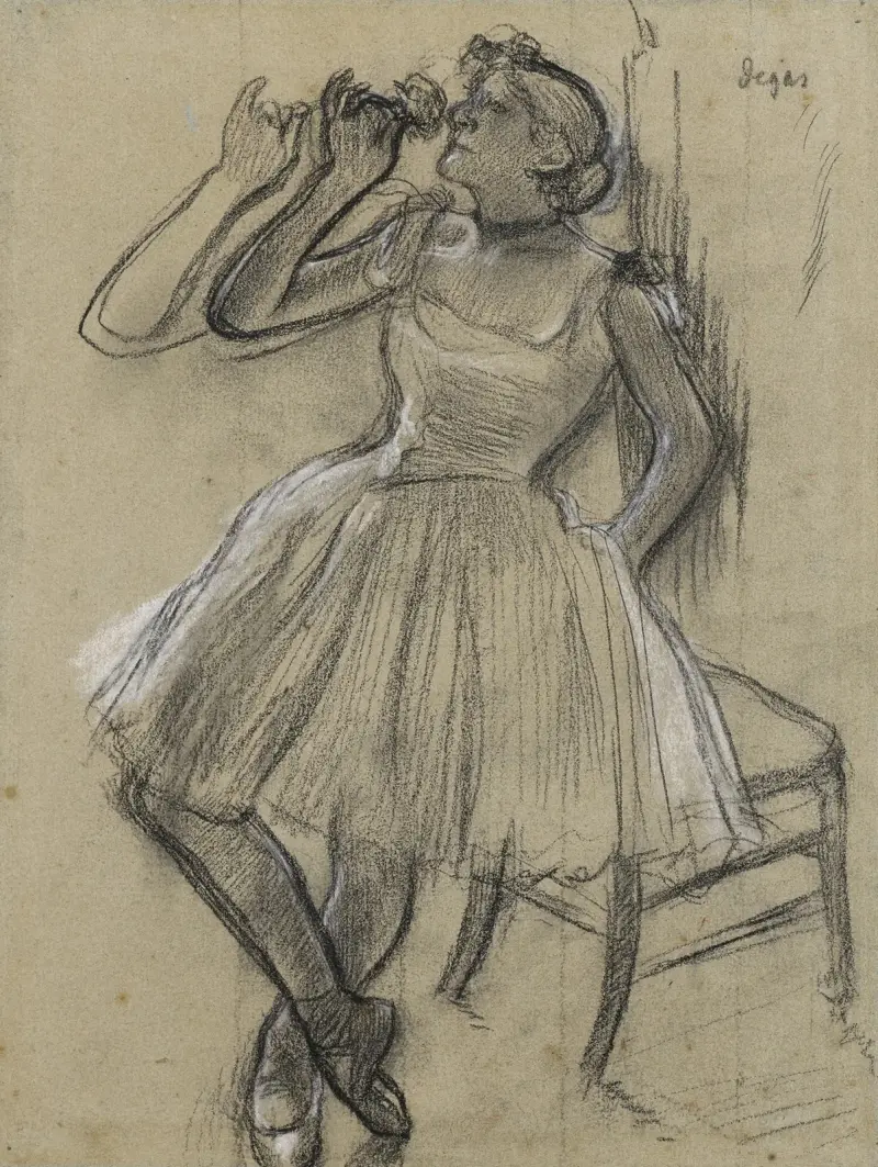 Danseuse à la rose av Edgar Degas
