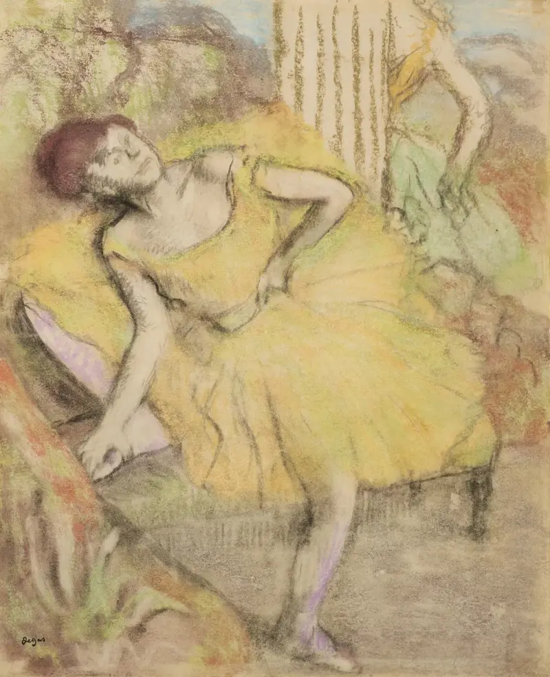 Odpočívající tanečnice, 1897, Edgar Degas