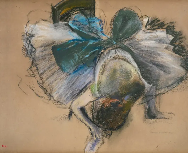 Danseuse Rajustant Son Chausson av Edgar Degas