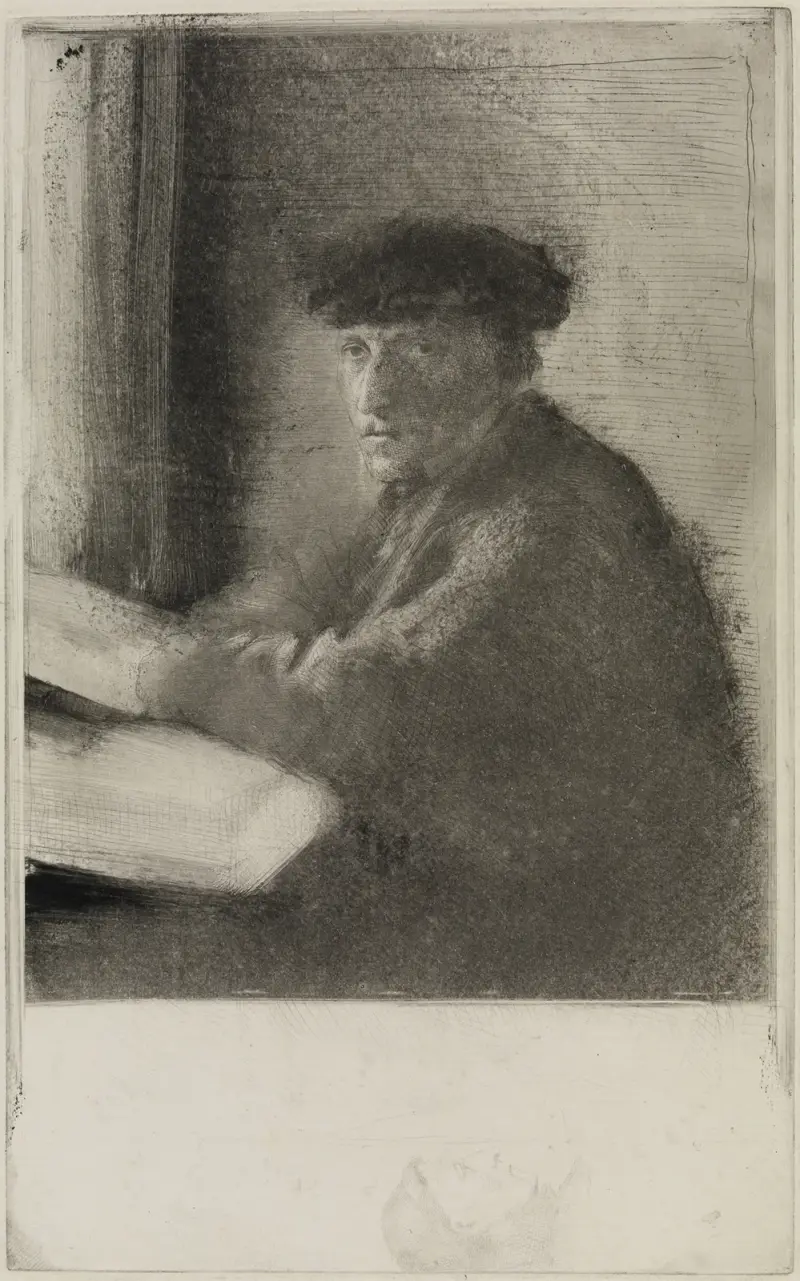 Rytownik Joseph Tourny, w półpostaci, Edgar Degas