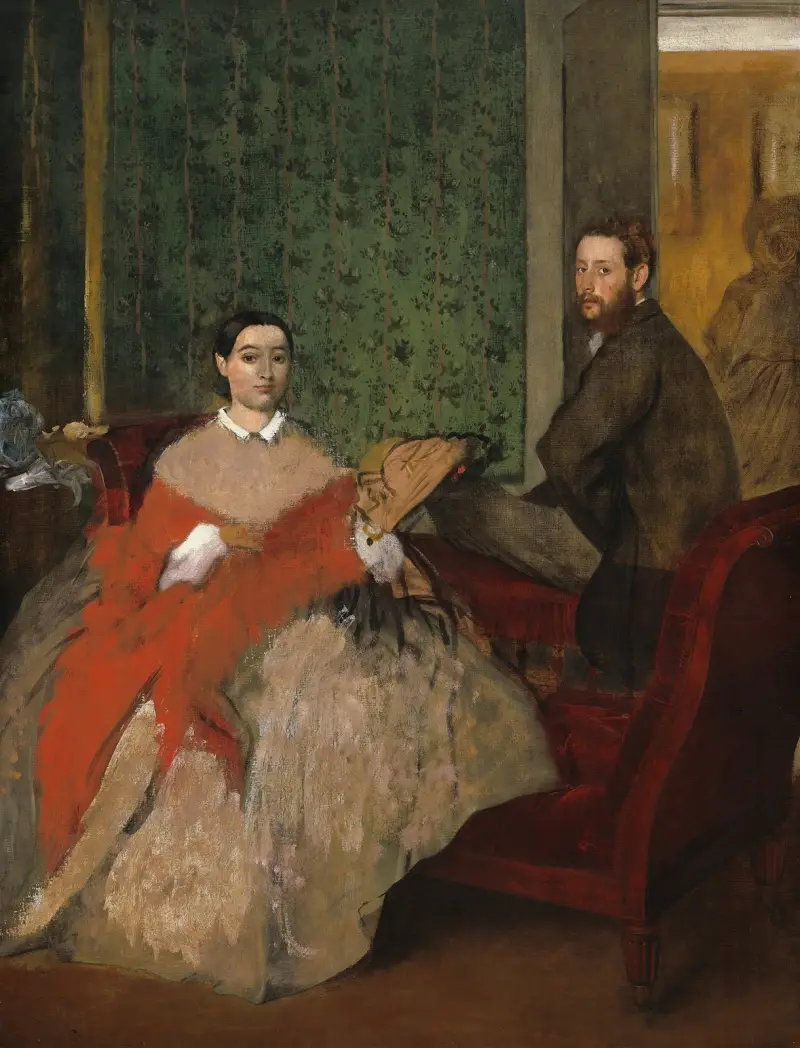 Edmondo and Thérèse Morbilli av Edgar Degas