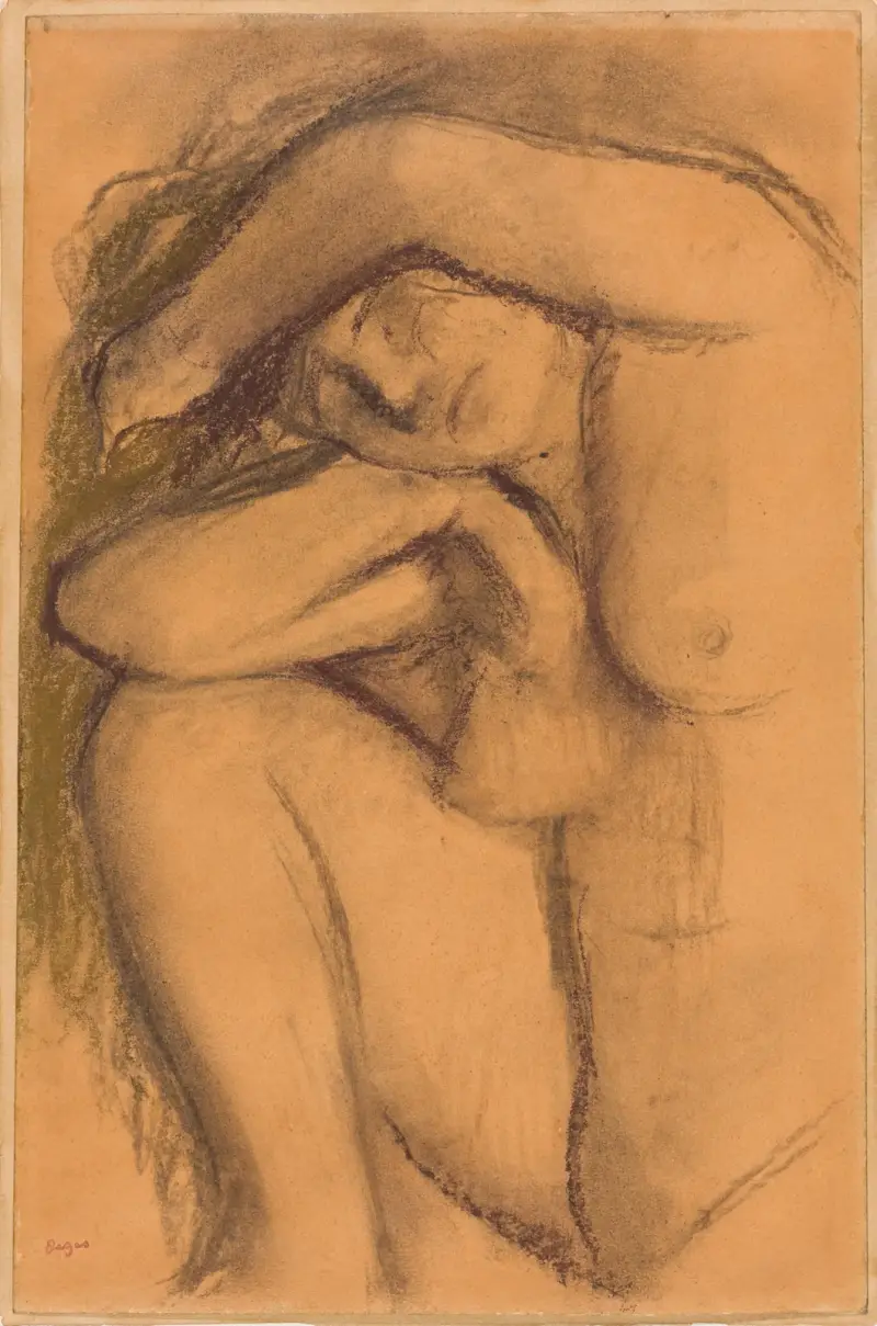 Studie aktu, 1888, Edgar Degas