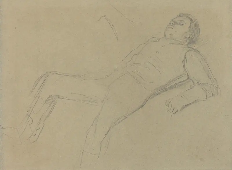 Fallen Jockey (study for ‘Scene from the Steeplechase – The Fallen Jockey’) II av Edgar Degas