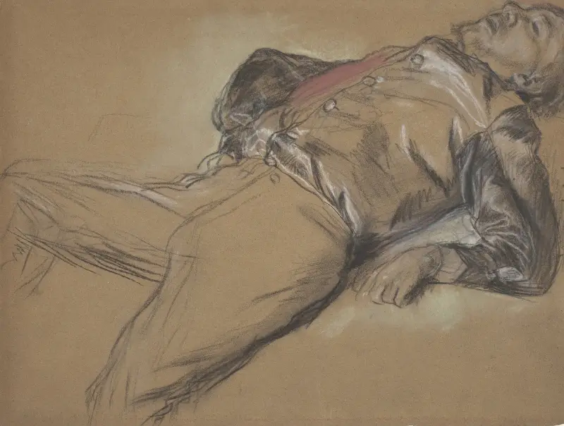 Fallen Jockey (study for ‘Scene from the Steeplechase – The Fallen Jockey’) av Edgar Degas
