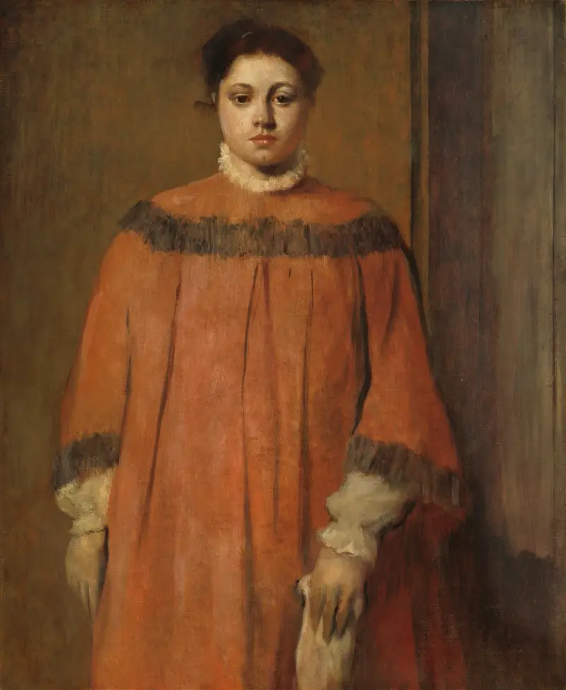 Dívka v červeném, Edgar Degas