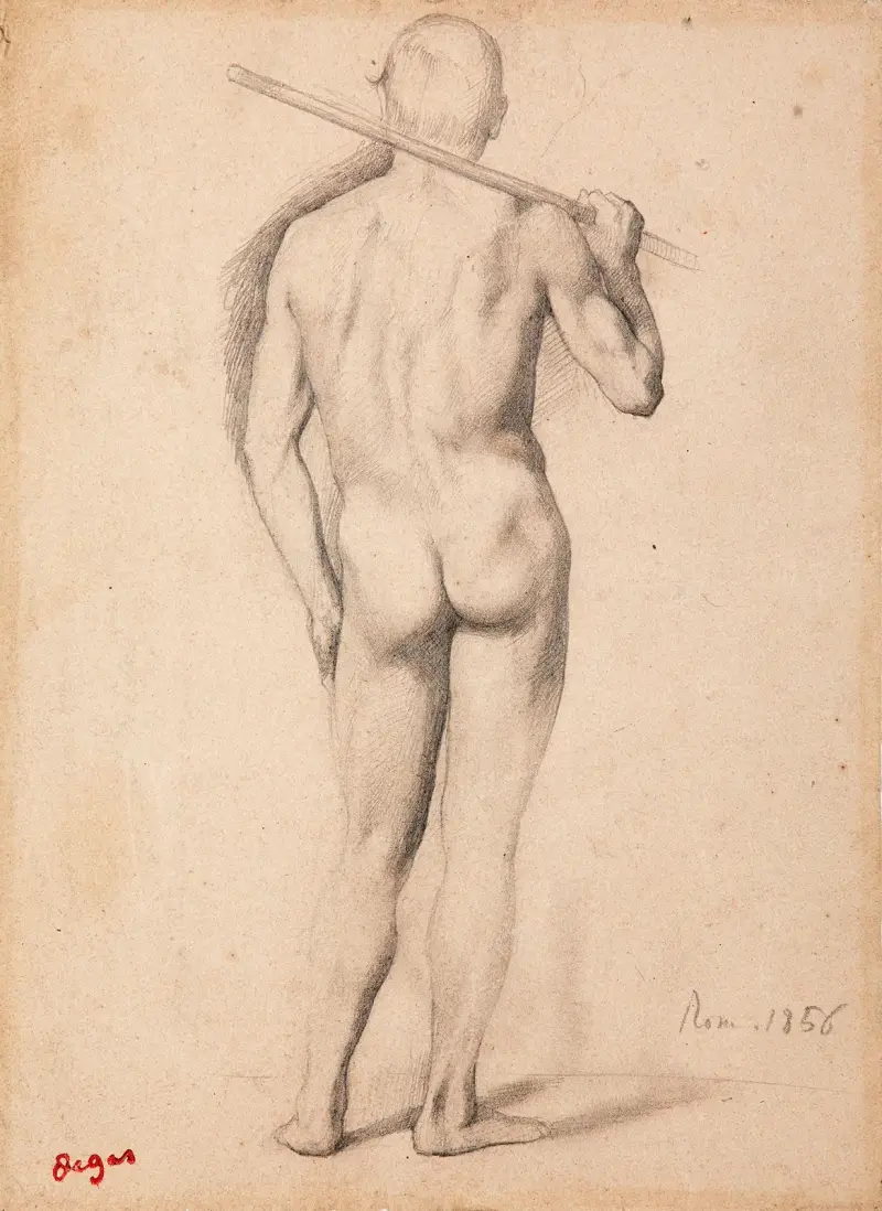 Mężczyzna widziany od tyłu (studium), Edgar Degas