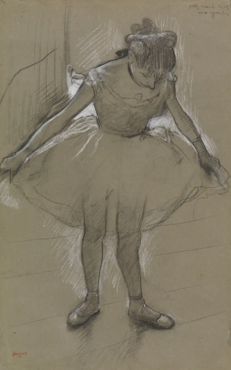 Ung dansös i motljus av Edgar Degas