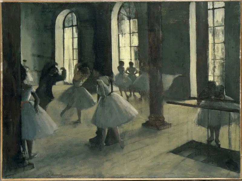 Die Tanzprobe im Foyer de la Danse von Edgar Degas