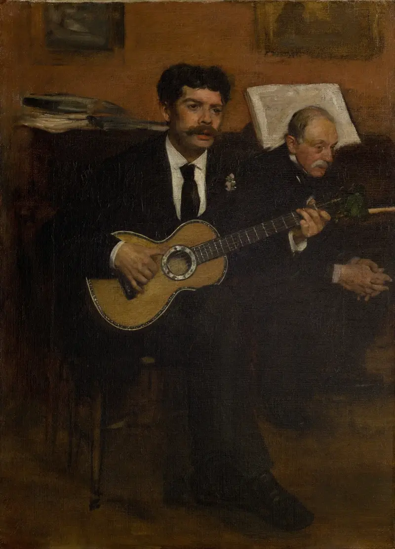 Lorenzo Pagans och Auguste De Gas av Edgar Degas