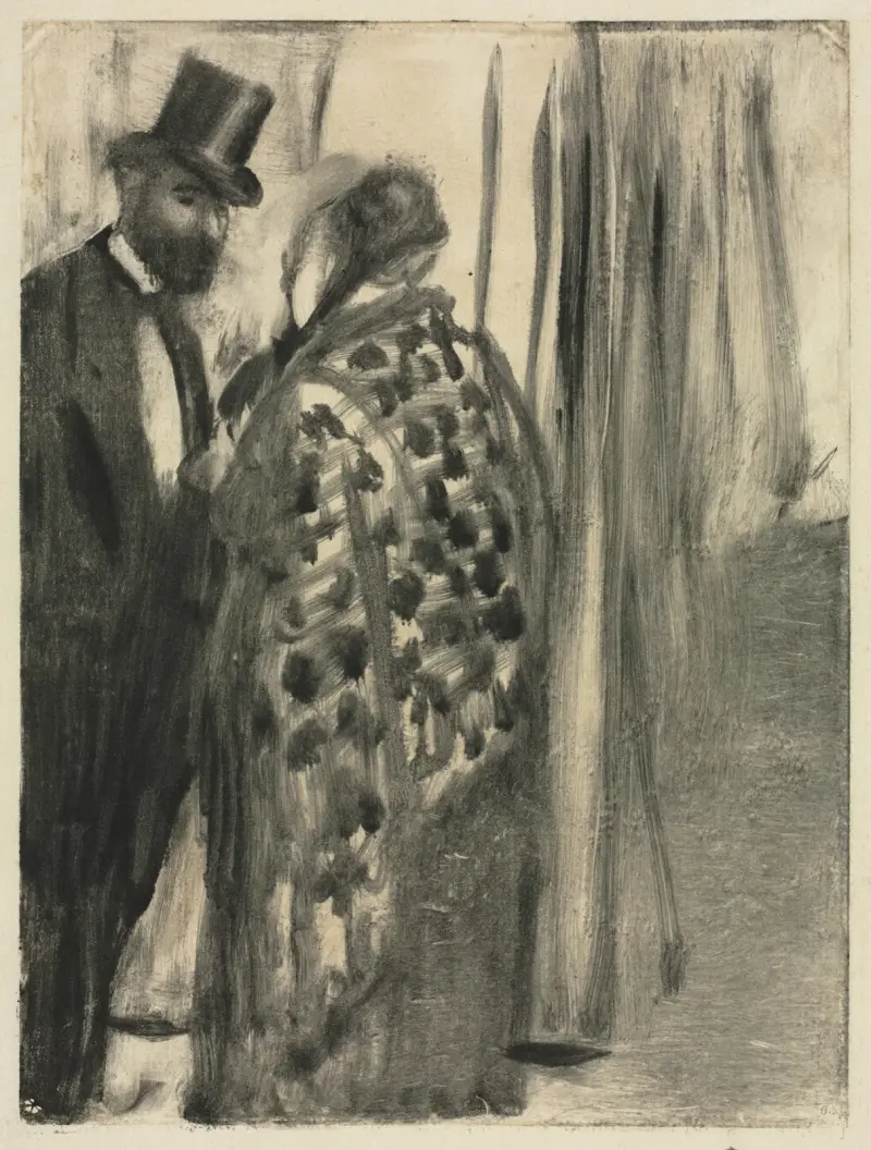 Ludovic Halévy i madame Cardinal (Rozmowa), Edgar Degas