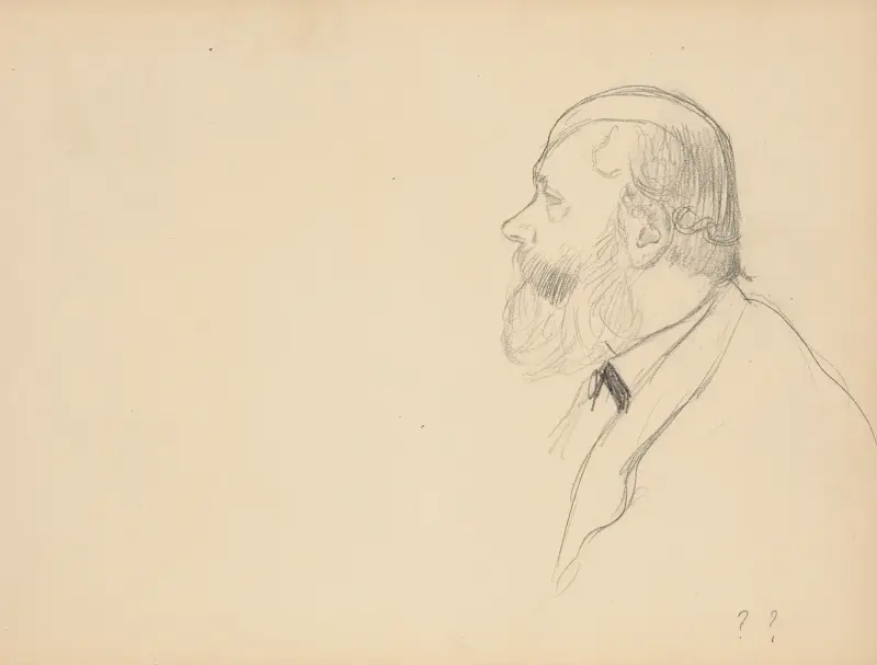 Man in Profile av Edgar Degas