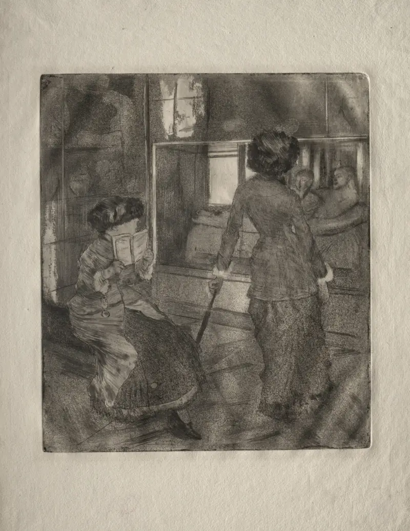 Mary Cassatt på Louvren: Den etruskiska salen av Edgar Degas